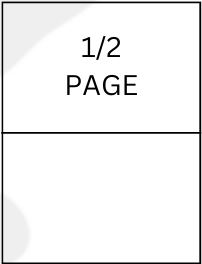 1/2 Page Horizontal- $150